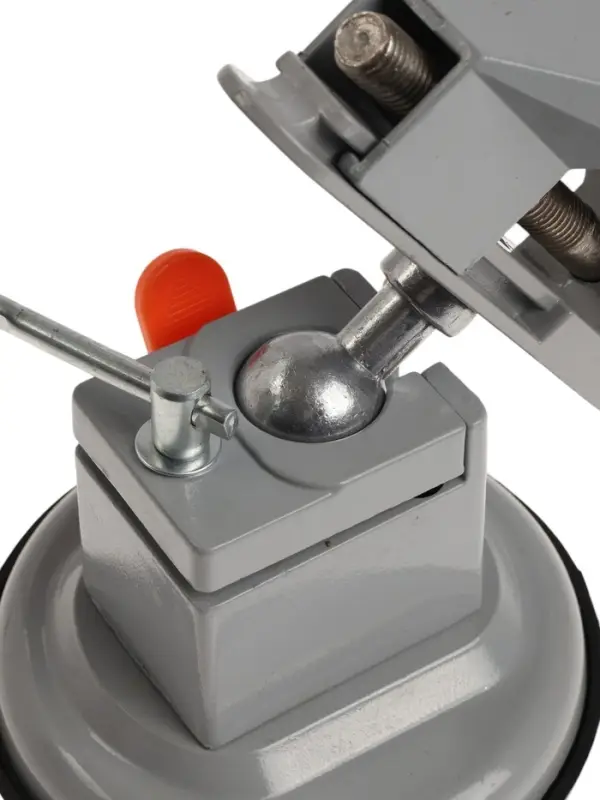 Мини-тиски алюминиевые ТУНДРА, усиленное крепление на присоске, поворотный шарнир, 75 мм