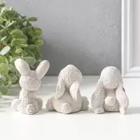 Набор фигурок 3 шт. &laquo;Весёлые кролики&raquo;, 6&times;5 см
