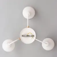 Люстра потолочная BayerLux &laquo;Нельсен&raquo;, Е27, 3&times;40 Вт, 57&times;57&times;25 см, белая