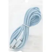 Кабель Type-C-Type-C, 3 А, 1.8 м, TPE, голубой