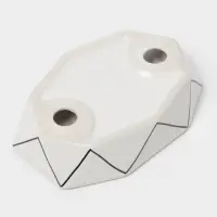 Аксессуары для ванной &laquo;Локо&raquo;, 4 предмета, дозатор для мыла 280 мл, мыльница, 2 стакана 250 мл, белые