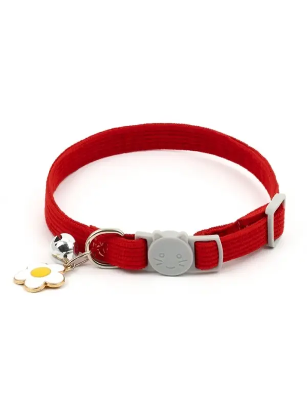 Набор ошейников для кошек, серый, красный