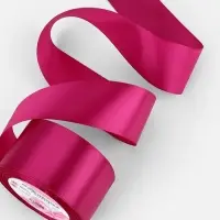 Лента атласная, 50 мм, 23&plusmn;1 м, ярко-розовая №27