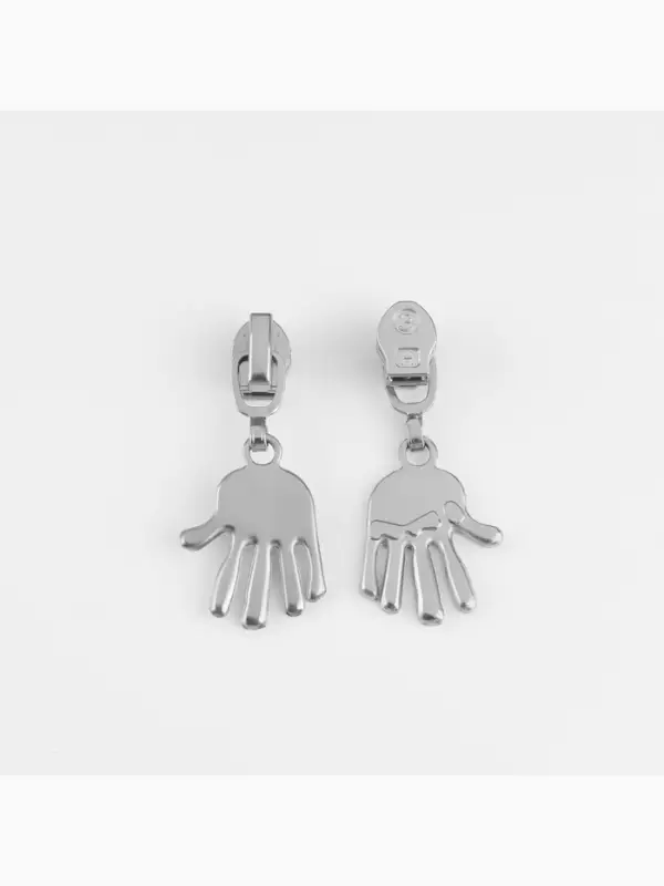 Бегунок для молнии &laquo;Спираль&raquo;, №3, &laquo;Ладонь&raquo;, 10 шт., цвет никель