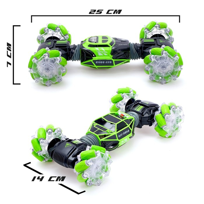 Машинка-перевёртыш HYPER SKIDDING с управлением жестами, свет, масштаб 1:16, цвет зелёный Машинка-перевёртыш HYPER SKIDDING с управлением жестами, свет, масштаб 1:16, цвет зелёный