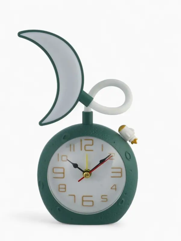 Часы - будильник &laquo;Полумесяц&raquo;, детские, подсветка, 2 режима, циферблат d=9 см, 9.8&times;31.5 см