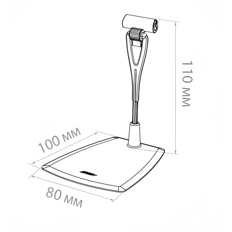 Ценникодержатель настольный DELI-FOT-STICK с иголкой, прозрачный,20шт/уп.