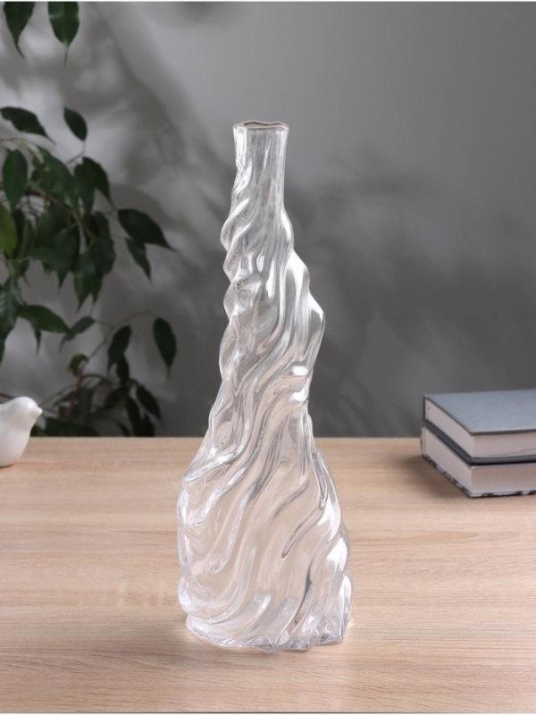 Ваза стекло настольная  Ваза стекло настольная "Венди" галант, d-3.5 см, h-29,5х11 см, прозрачный