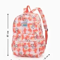 Рюкзак школьный на молнии, с карманами, с принтом, размер 28.5&times;12&times;41 см, оранжевый
