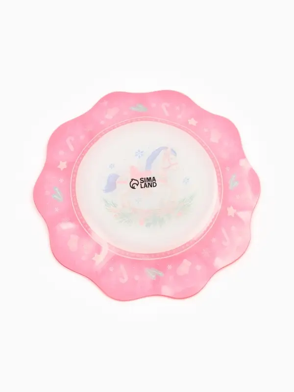 Тарелка плоская новогодняя «Игрушки», d=23 см Тарелка плоская новогодняя «Игрушки», d=23 см