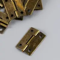 Петля для шкатулки металл с прямыми углами бронза набор 10 шт 2,2х3,68 см Петля для шкатулки металл с прямыми углами бронза набор 10 шт 2,2х3,68 см
