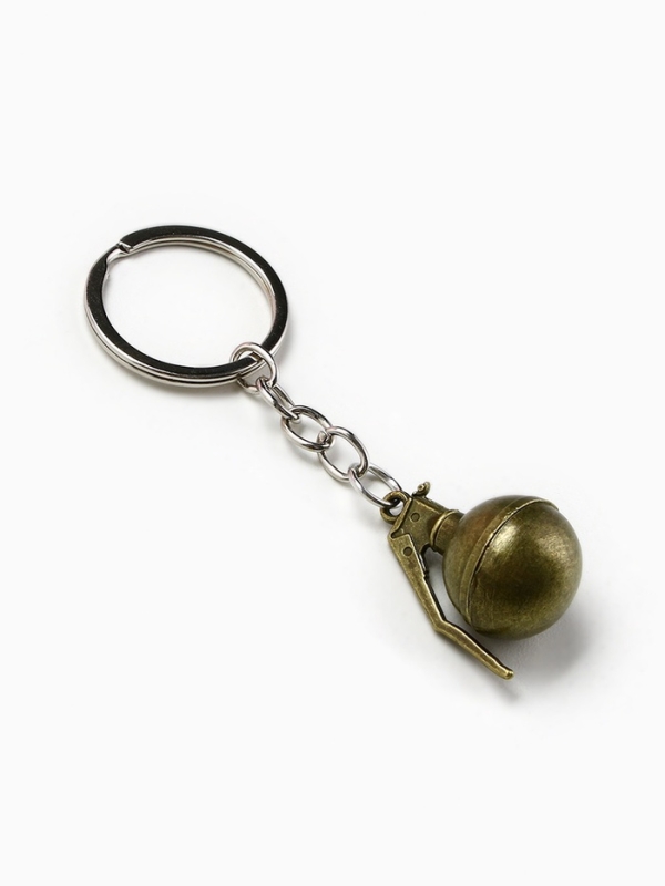 Брелок для ключей металлический «23 февраля», граната, 7.5 х 3.2 см