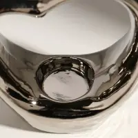 Подсвечник на 1 свечу &laquo;Сердце&raquo;, d=4 см, серебро, 14.5&times;6&times;17 см