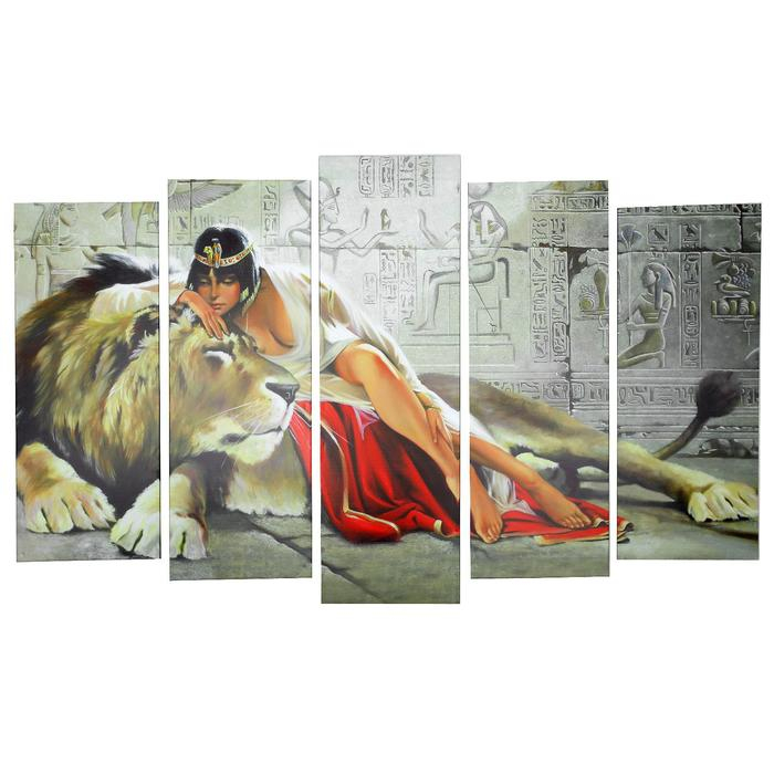 Модульная картина  Модульная картина "Царь и царица"  80х25, 71х25, 71х25, 63х25,63х25,  125*80 см