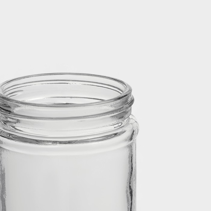 Банка стеклянная для хранения сыпучих продуктов Доляна «Премиум», 550 мл, 15×8 см, с металлической крышкой