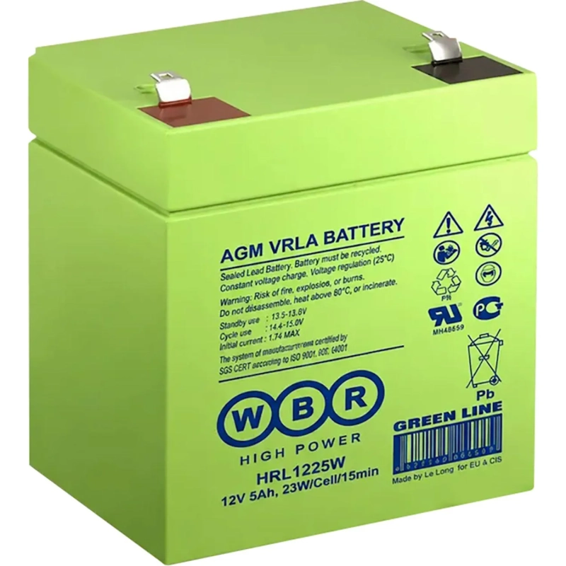 Батарея для ИБП WBR HRL1225W F2 12В 5А.ч