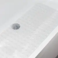 Коврик противоскользящий в ванну на присосках, 39&times;99 см, прозрачный