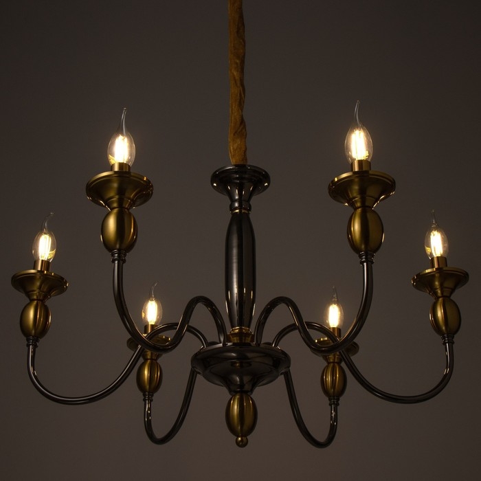 Люстра Люстра "Энни" 6х40Вт Е14 латунь 69х69х44 см BayerLux