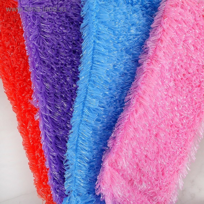 Мочалка для тела Доляна «Демидовская», 15×40 см, МИКС