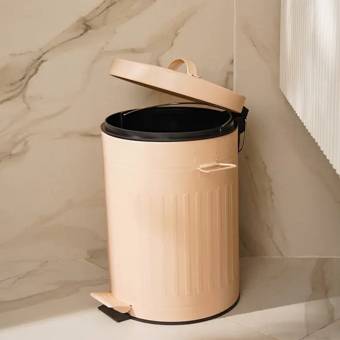 Ведро для мусора SL Home, 5 л, 28&times;21&times;31 см, бежевое