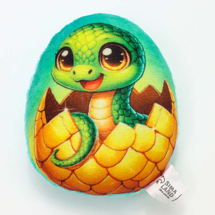 Магнит новогодний мягкий «Змея в яйце», золотая Магнит новогодний мягкий «Змея в яйце», золотая