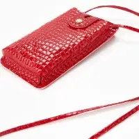 Сумка на магните, с длинным ремнём, 10&times;2.5&times;20 см, красная