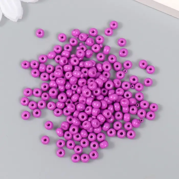 Бисер стекло 6/0  Бисер стекло 6/0 "Пурпурный" 15 гр