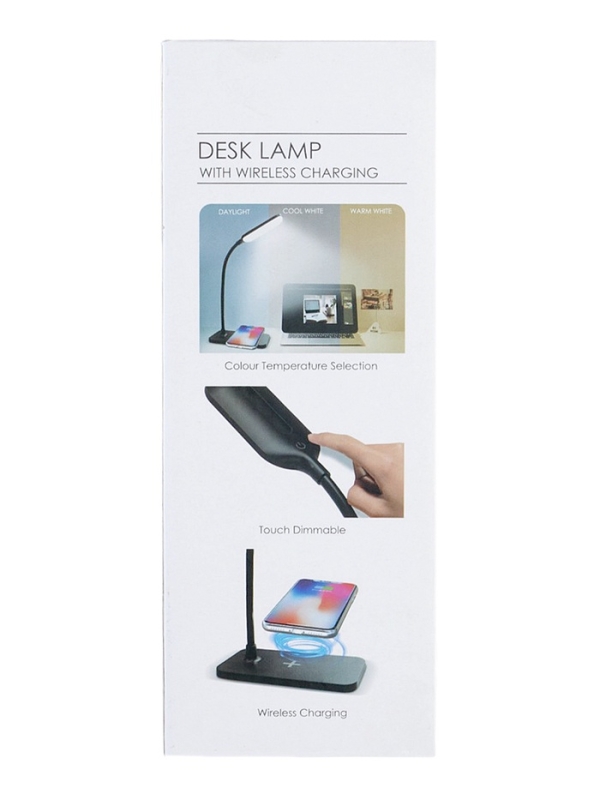 Настольная лампа с беспроводной зарядкой, GMV-0265, 15 Вт, белая