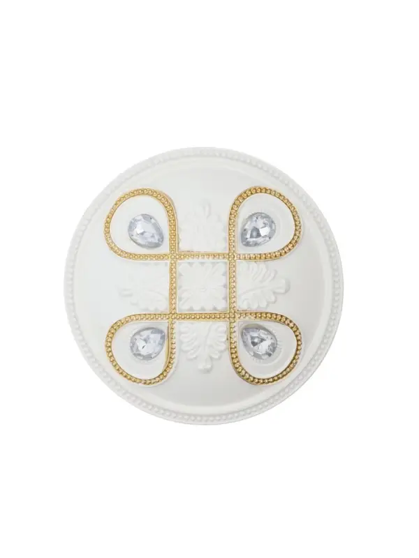 Крючок для штор CAPPIO KS033, d=98 мм, цвет белый с золотом, 2 шт Крючок для штор CAPPIO KS033, d=98 мм, цвет белый с золотом, 2 шт