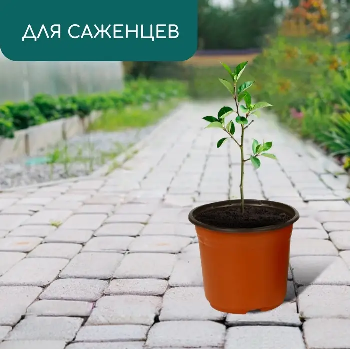 Горшок для рассады, 3.5 л, d=20 см, h=16 см, мягкий пластик, терракот, Greengo Горшок для рассады, 3.5 л, d=20 см, h=16 см, мягкий пластик, терракот, Greengo