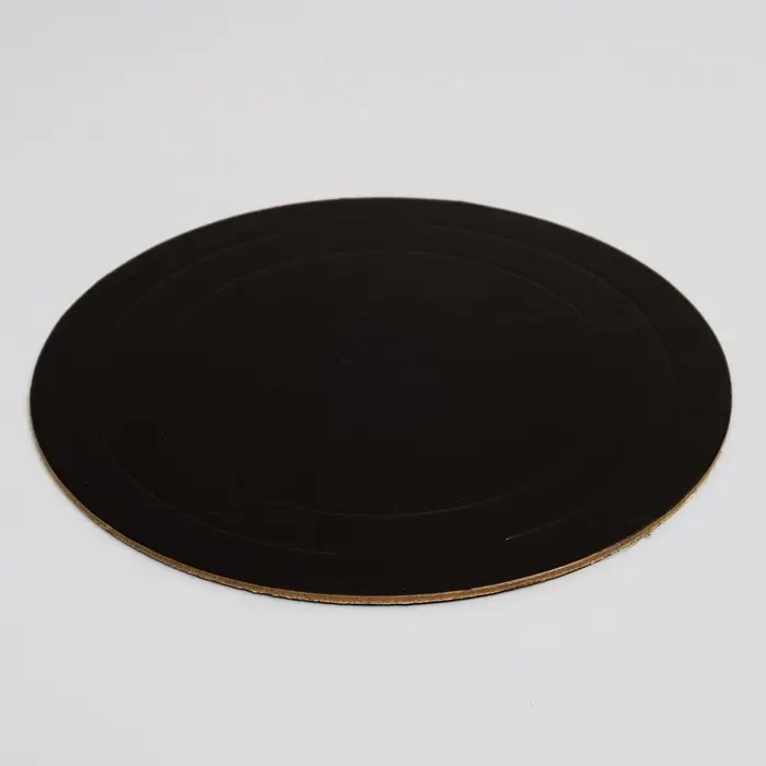 Подложка для торта усиленная 24 см, черно - белая, 3.2 мм