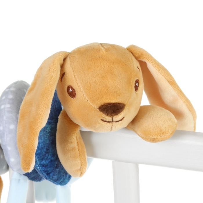 Растяжка - спираль мягкая с погремушкой «Зайчик Пуша», Крошка Я Растяжка - спираль мягкая с погремушкой «Зайчик Пуша», Крошка Я