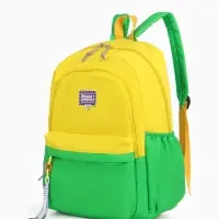 Рюкзак молодёжный на молнии, с карманами, двухцветный, 31&times;15&times;46 см, жёлтый