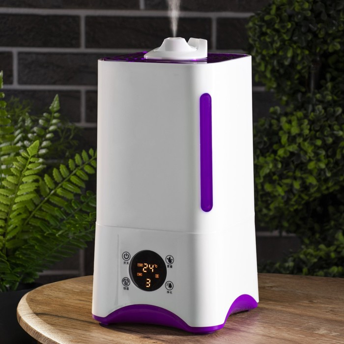 Увлажнитель воздуха Luazon LHU-07, ультразвуковой, 25 Вт, 3 л, 30 м2, бело-сиреневый Увлажнитель воздуха Luazon LHU-07, ультразвуковой, 25 Вт, 3 л, 30 м2, бело-сиреневый