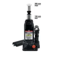 Домкрат гидравлический AVS HJ-B2TC, 2т, 158-308мм с клапаном, в кейсе (ремкомплект)