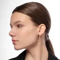 Серьги набор 8 пар «Ночь» кольца, цвет чёрно-белый в золоте, d=4 Серьги набор 8 пар «Ночь» кольца, цвет чёрно-белый в золоте, d=4