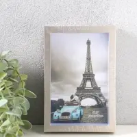 Фоторамка пластик 10х15 см "Ламберто" серебро с белым 16х11х3,5 см