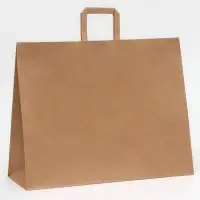 Пакет бумажный крафт 90 г/м², плоская ручка, 45 х 15 х 35 см