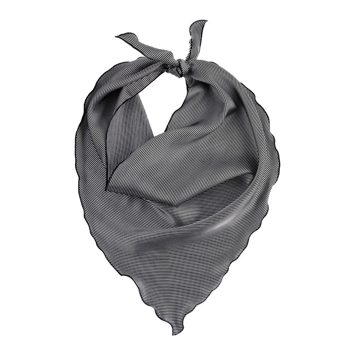Бандана черная в полоску, размер 85 × 44 см Бандана черная в полоску, размер 85 × 44 см