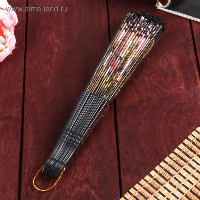 Веер пластик  Веер пластик "Цветы" МИКС 24 см