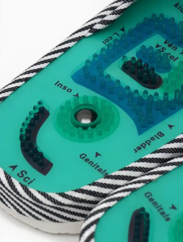 Массажёр для ног, тапочки, пара, 28 см, размер 39-43, синий