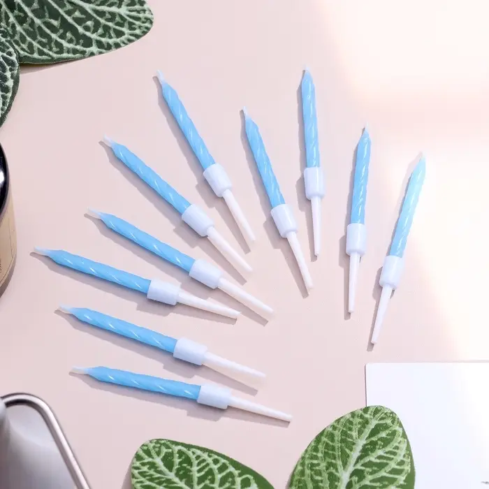 Свечи для торта «Неон», 5 см, 10 шт., синие Свечи для торта «Неон», 5 см, 10 шт., синие