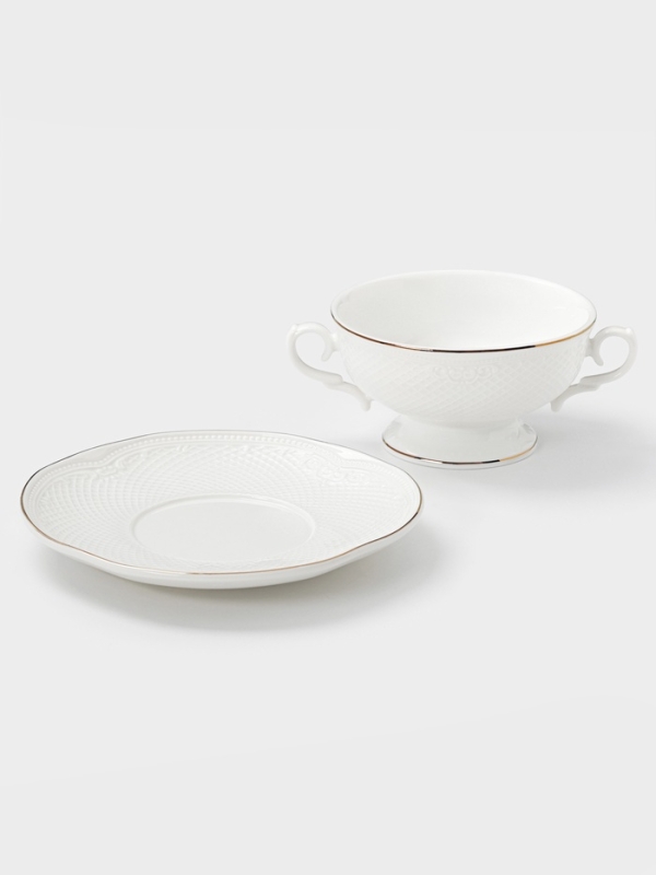 Супница 280мл W&Y  Супница 280мл W&Y "Empire" 17см с блюдцем