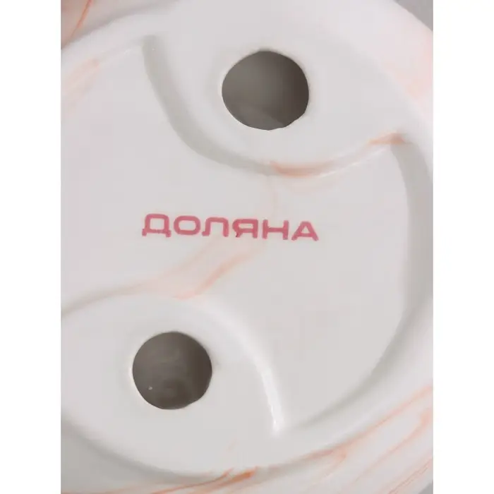 Мыльница керамическая Доляна «Розалин», цвет бело-бежевый
