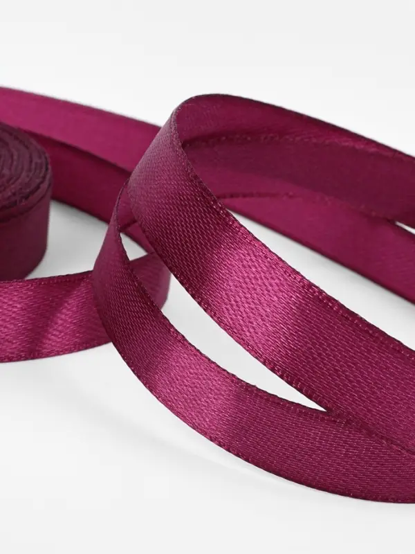 Лента атласная, 12 мм, 23±1 м, баклажановая №252 Лента атласная, 12 мм, 23±1 м, баклажановая №252