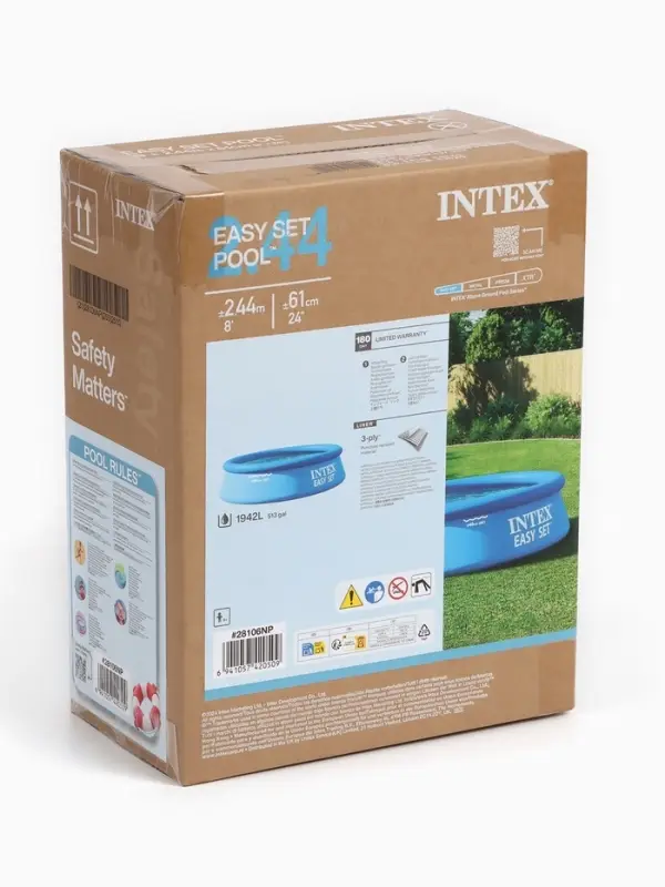 Бассейн надувной Easy Set, 244&times;61 см, круглый, 28106 INTEX