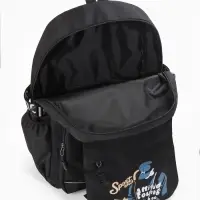 Рюкзак школьный, с рисунком, для мальчика, 1 отделение, 5 карманов, 31&times;14&times;45 см, чёрный