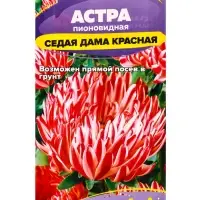 Семена цветов Астра &laquo;Седая Дама&raquo;, красная, 0.1 г, &laquo;Семена Алтая&raquo;