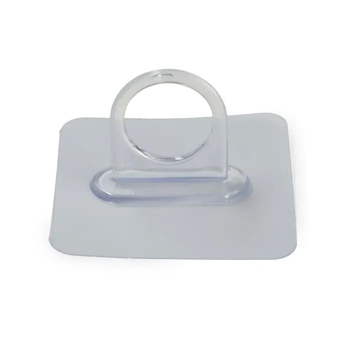 Держатель с клейкой поверхностью ТУНДРА, d=25 мм, 68×68 мм, прозрачный