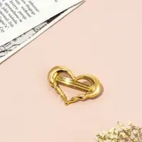 Заколка - автомат для волос QF &laquo;Биатрикс&raquo; сердце, 6.5 см, золото